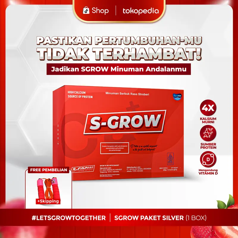 [FLASH SALE] S-GROW Susu Peninggi Badan - Kalsium Murni, Kolagen, Malt Extract Barley & Fosfor 0