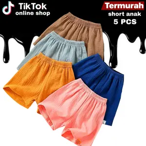 Paket 5 Celana Pendek Anak Perempuan Celana Short Harian Santai Celana Anak laki-laki Main Fashion