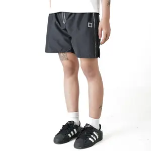 Genuvaly - Shortpants United Series Black Celana Pendek Parasut Taslan Reflektive Rubber Patch