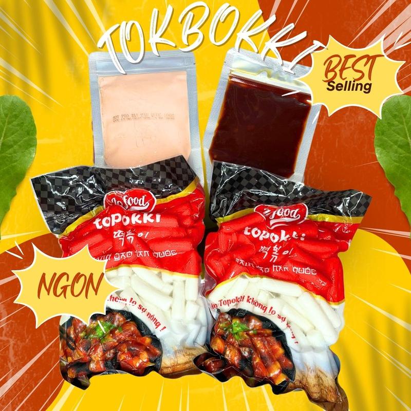 1kg Bánh gạo Jofood + 100g nước sốt gia vị + 100g bột phô mai - nguyên liệu nấu bánh gạo sốt cay, bánh gạo chiên lắc, bánh gạo hấp