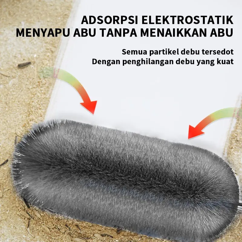Kemoceng Microfiber 280cm Tarik Tekuk Panjang Alat Pembersih Langit-Langit Rumah/Alat Pembersih Rumah / Kemoceng Bulu Microfiber Gagang Panjang / Kemoceng Adjustable 1