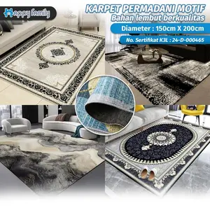 (HF) PROMO LOKAL Karpet Lantai Permadani Eropa Ukuran 150x200CM Bahan Polyester Anti Slip