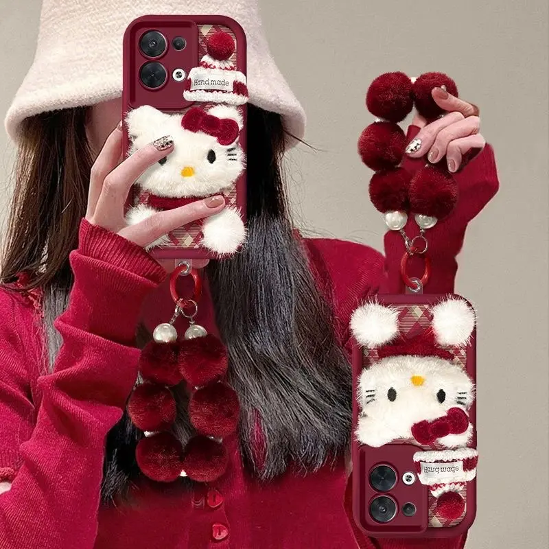 Cute stereo cat phone case for red rice note13 5G protective case redmi note13pro all-inclusive silicone anti-drop case redmi note13pro+ online celebrity female protective case