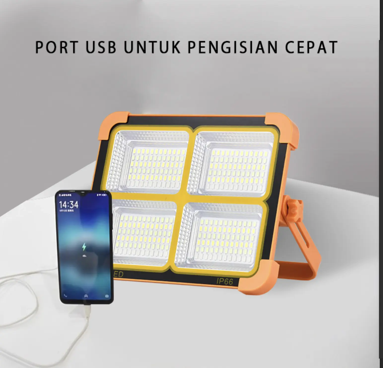 Lampu Portabel Tenaga Surya Dapat Diisi Ulang Lampu Berkemah Luar Ruangan Lampu Darurat Seluler Rumah Portabel Usb Camping