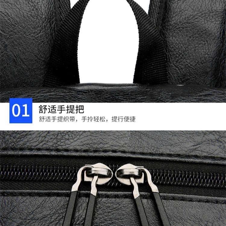 Balo da cao cấp nam nữ unisex, Túi Bụi thời trang đi học đi làm, chất liệu da Pu, ngăn để laptop máy tính 15,6 inch 6