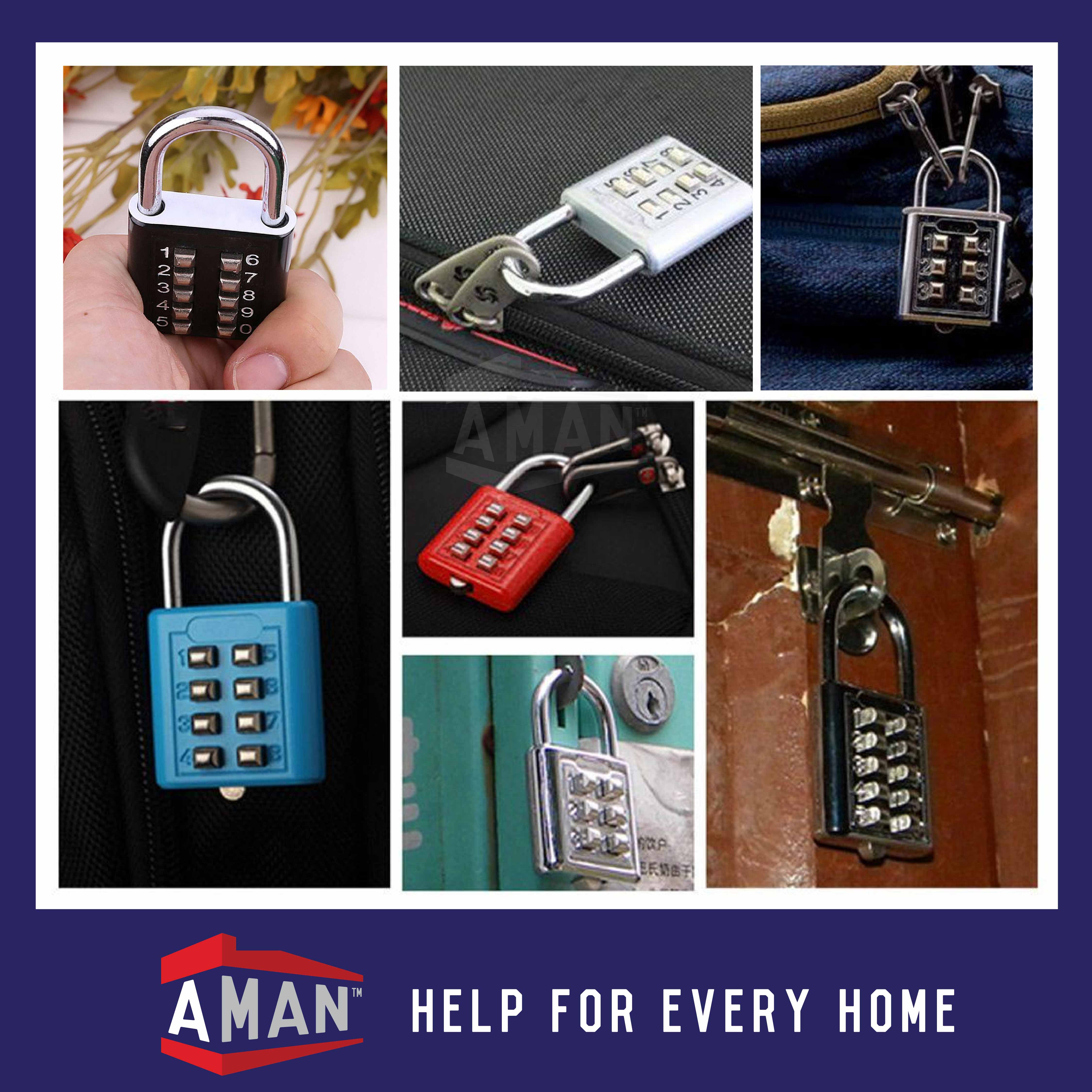 COLEX Luggage Lock Resettable Travel Padlock Password Lock Luggage Bag ...