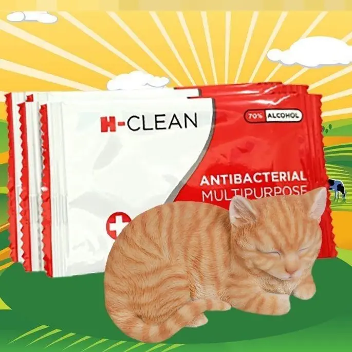 TISSUE BASAH KUCING - Handuk Kucing Pembersih Kucing Lap Kucing Penghilang Bau Badan Kucing ISI 1 BUAH