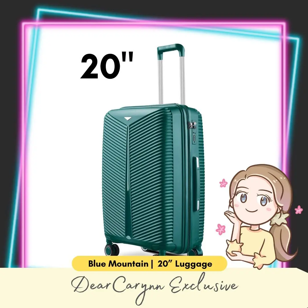 Blue Mountain 20" Altair UNBREAKABLE PP Expandable Luggage Hand Bag TSA Lock Hard Case Trolley Suitcases