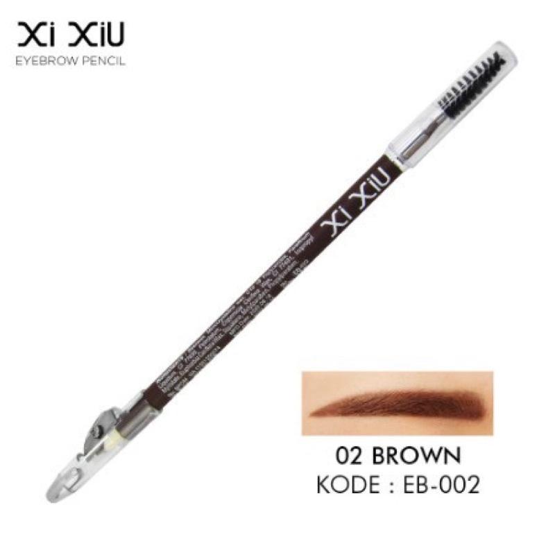 Xi Xiu Pensil Alis 2 in 1 Black Brown- Tekstur Creamy dan Pigmented - Pencil, Waterproof Eyebrow 3