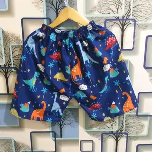 Celana Pendek Anak Cowok 1-14 th Motif Dinosaurus Double Stitching Jahitan