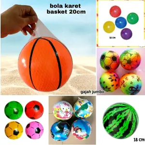 Mainan Bola Karet Bayi Anak Bouncing Ball Lempar Sepak Duri Murah