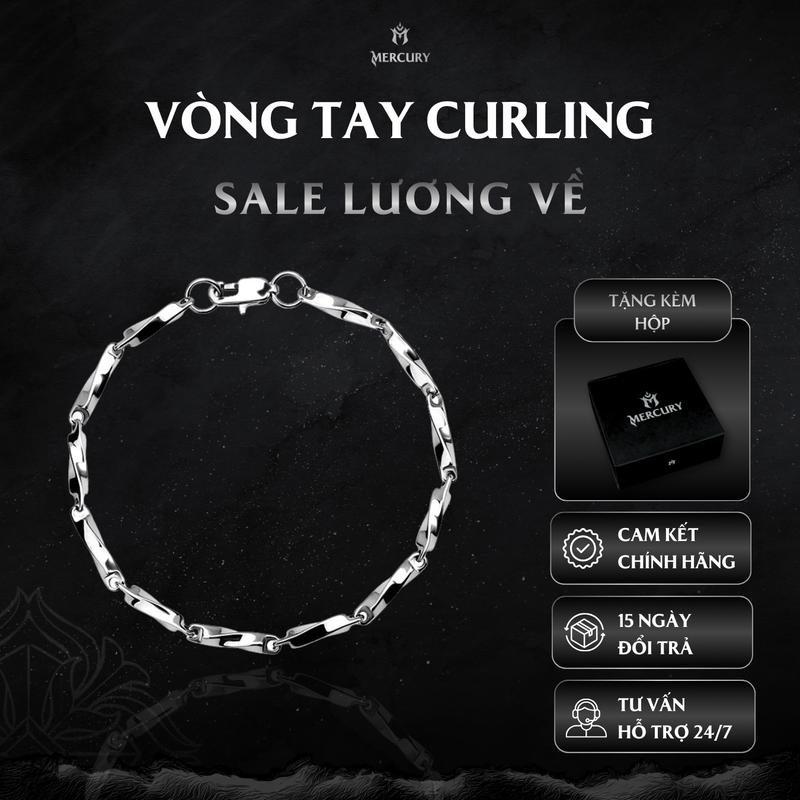  Vòng tay nam nữ Mercury Curling - Trang sức phụ kiện thời trang đeo tay - Thiết kế đơn giản cá tính 