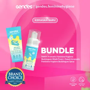 Gendes Bundling Sweet Aromatic Wash Foam Bubble Gum dan Spray 7 Miracle Bioaktives | Perawatan Area Kewanitaan  | Membantu Mengurangi Keputihan | Membantu Menghilangkan Aroma Tidak Sedap Pada Area Kewanitaan