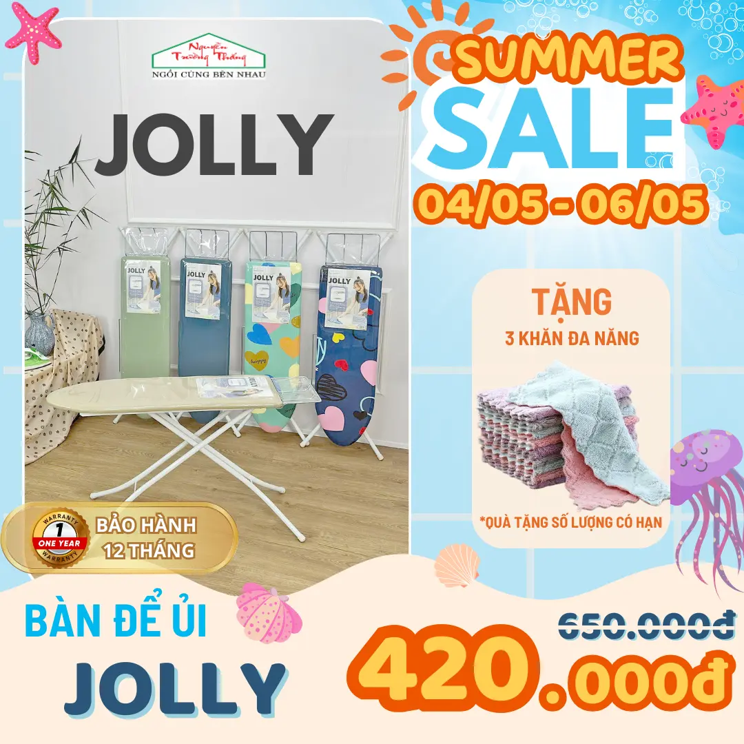 Bàn để ủi cầu là kệ ủi quần áo JOLLY 30x97 kiểu đứng cao cấp có thể điều chỉnh chiều cao - Nguyễn Trường Thắng ghế  ủi