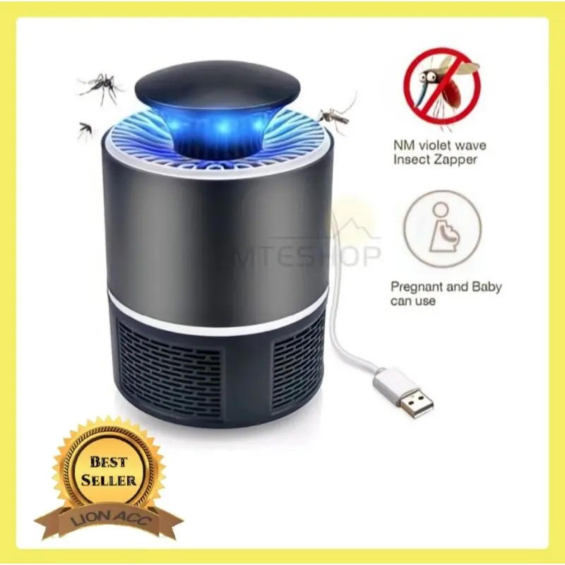 MOSQUITO KILLER / Perangkap Nyamuk Elektrik / Pembunuh Nyamuk LED Putih Hitam