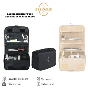 Beevas.id TS1000 Tas Kosmetik Travelling Pouch Make Up Organizer Waterproof Tas portable lipat serbaguna