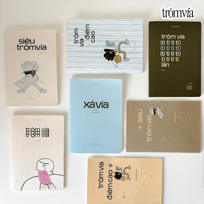  Vở kẻ ngang cornell giấy kiểm tra móc khoá sticker hình dán Trộm vía điểm cao Crabit 