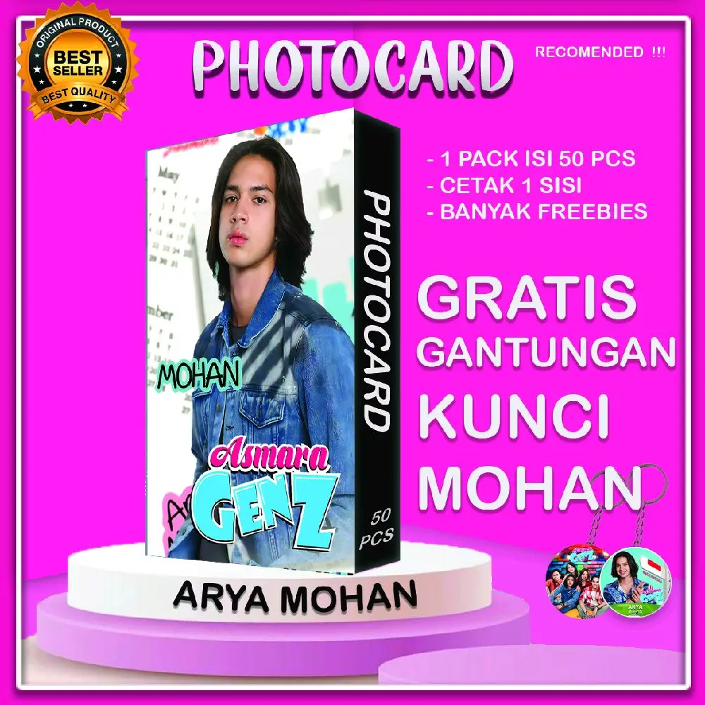 BONUS GANTUNGAN KUNCI, Photocard 50pcs MOHAN ASMARA GEN Z, COD
