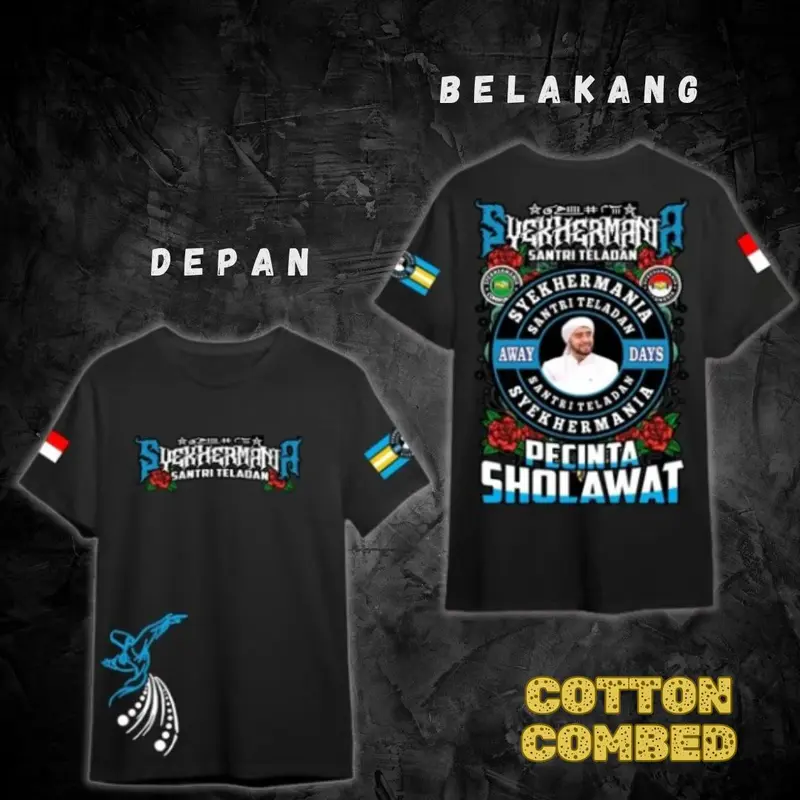 ZULMY - SyekerMania Santri Teladan Pecinta Sholawat - Tshirt Anak unisex - Kaos Katun Combed Viral 0