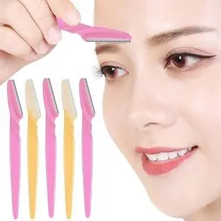 Straight handle eyebrow shaver, women's eyebrow shaver, macro eyebrow trimmer, hair trimmer, eyebrow trimmer with protective cover