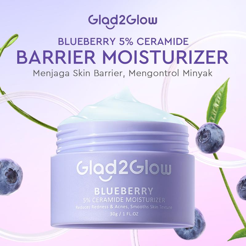 [New] Glad2Glow 3 in 1 Peeling solution Bundle - 3Pcs Barrier Skincare Paket-Peeling solution+Blueberry Moisturizer+Cleanser Ceramide Kering Membersihkan Wajah Acid Cooling Kotoran Mencerahkan Glycolic Melembutkan Berjerawat Extract Pha Lactic Exfoliating 8