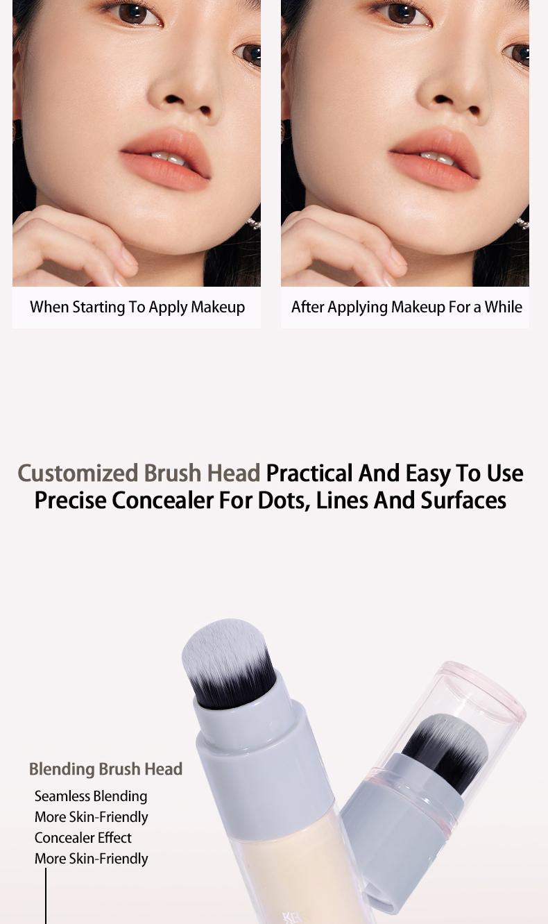 Product Introduction of VEECCI 2 in 1 Concealer & Brush Full Coverage Concealer Waterproof & Sweatproof Liquid Concealer Long Lasting Face Cosmetic 16