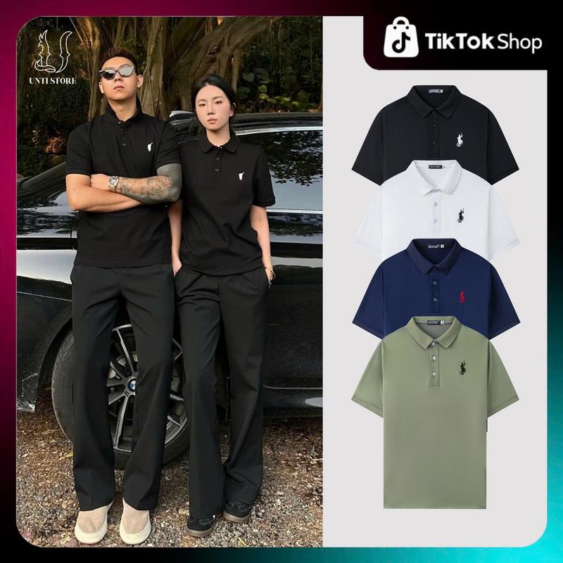 Combo 3 áo polo Nam Nữ thêu logo hình ngựa cao cấp - Unti Store - BH18