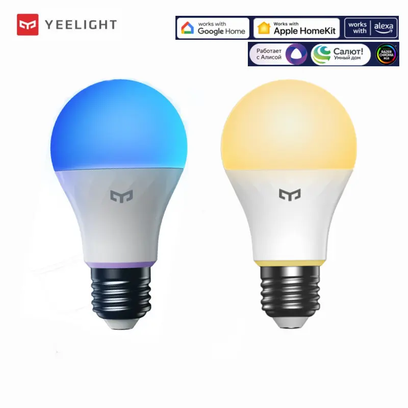 Yeelight Smart LED Bulbs W4 Lite E27 WIFI Connection 220-240V Dimmable voice control Gclightingbathsolutionsg Smart home Works for Homekit, Goolge, Alexa