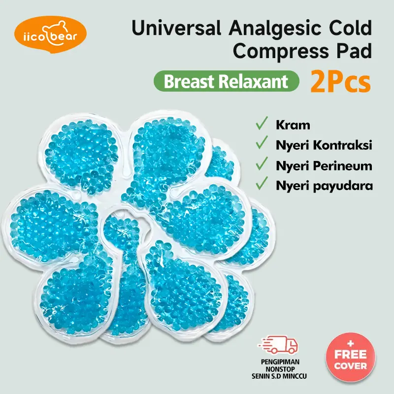 IICO BEAR Bantal Dingin Medis Universal Analgesic Cold Compress Payudara Menyusui Kram Nyeri Kontraksi Perineum 2Pcs