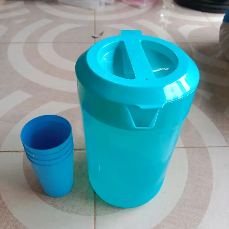 Dijual satu set teko calista + cangkir 4pcs kmp / cangkir plastik serbaguna murah Tea 3