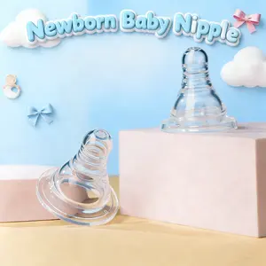 [10PCS / 20PCS] 3.7cm Puting Dot Bayi Peristaltic Slim Neck Nipple Murah Dot Bayi botol susu untuk Kesehatan Bayi
