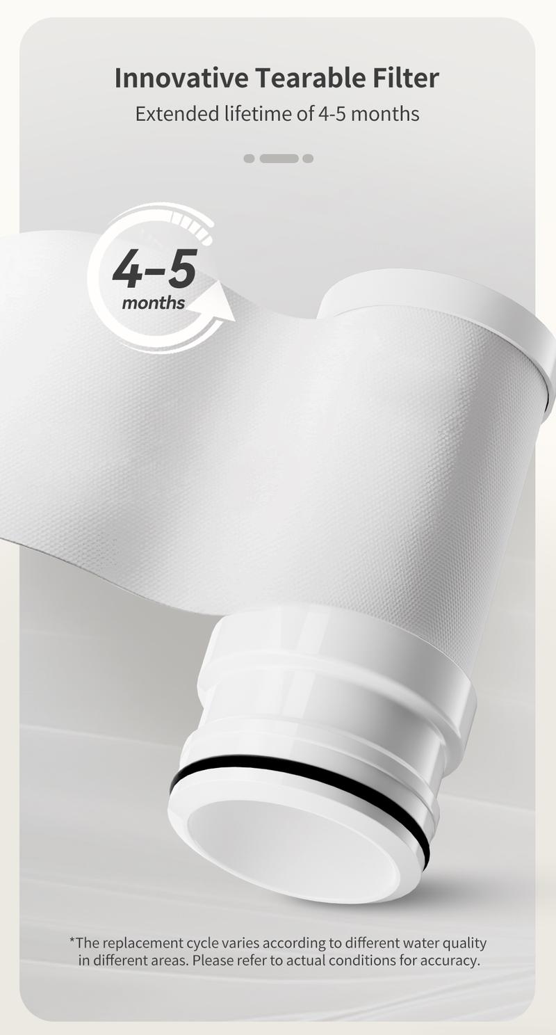Product Introduction of Simplus Tap Water Filter Tearable Carbon Rod Easy Replacement Dual Outlets 6 Stage Filtration 4