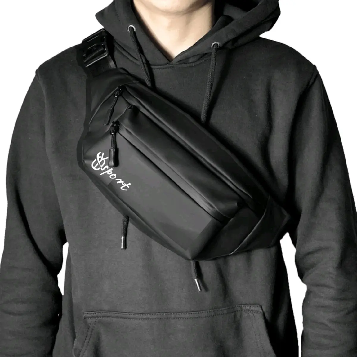 Tas Selempang Pria Anti Air Waistbag Cowok Waterproof Tas Dada Tas Pinggang Pria Dan Wanita Slingbag