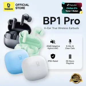Baseus BP1 Pro TWS Adaptive ANC Hi-Res LDAC -50dB 6 Mic ENC with IP55 & 55H Earbud Earphone Bluetooth 6.0
