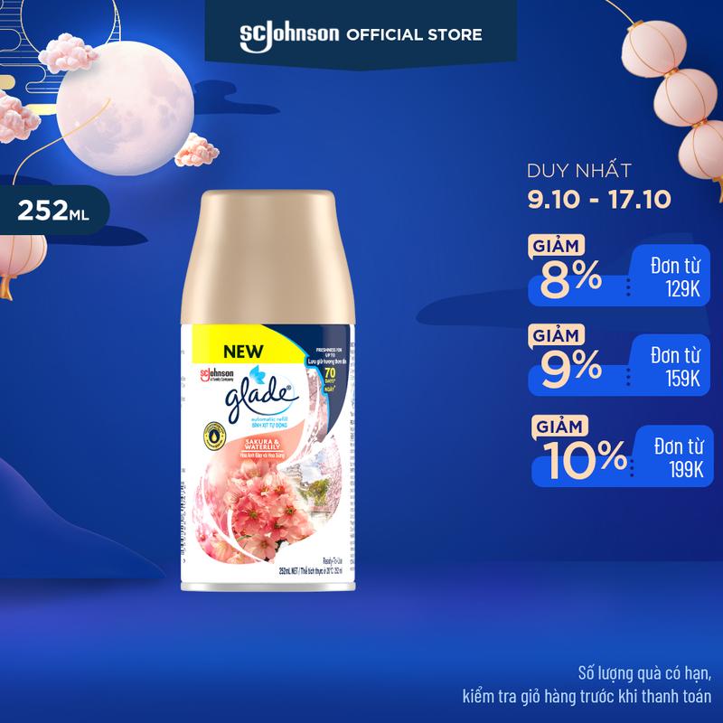 GLADE Lõi Xịt thơm phòng tự động Hương Hoa Anh Đào Lily 252ML