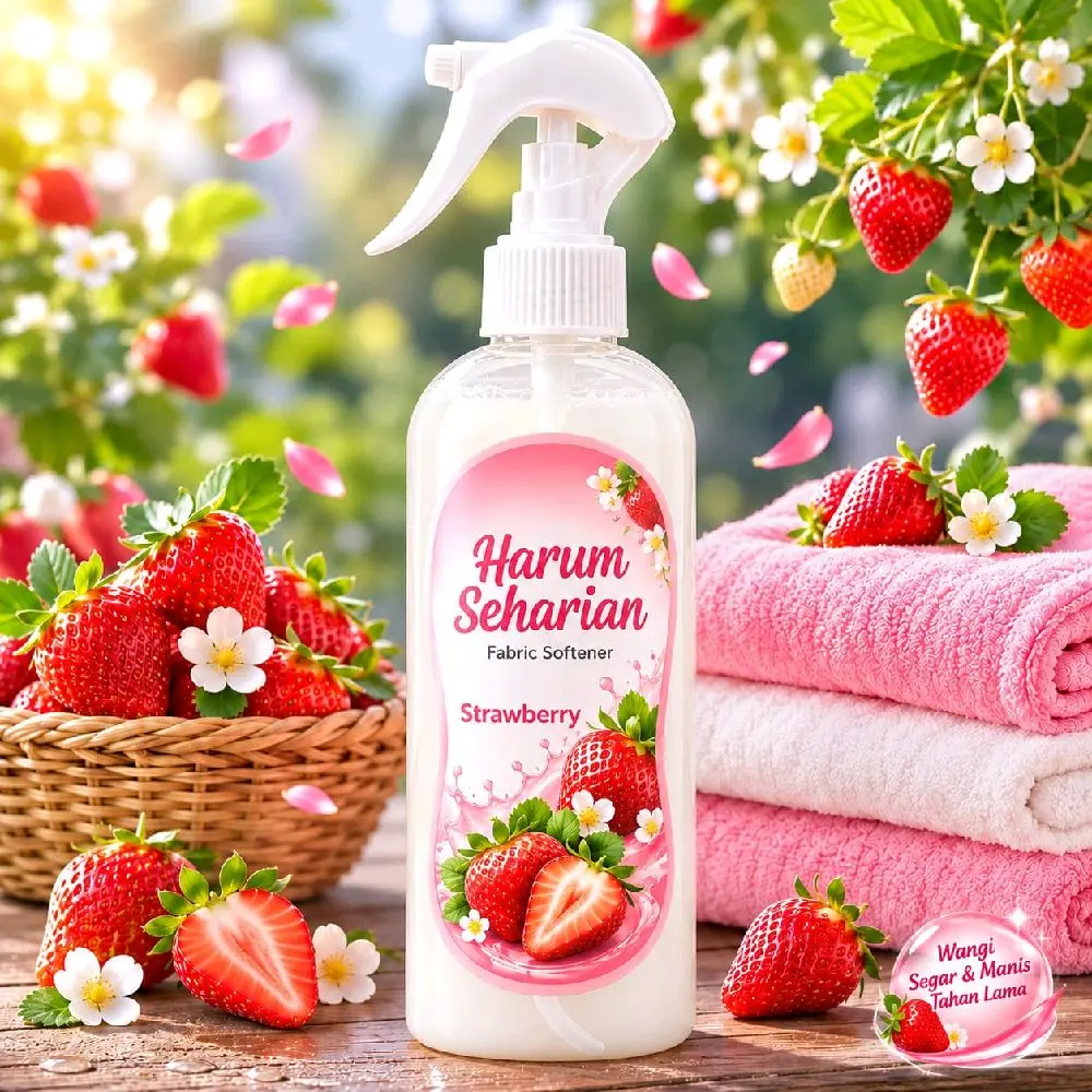 Harum Seharian 3 in 1 Pelicin,Pewangi dan Pelembut pakaian spray