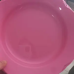 Piring Makan Plastik Motif BUNGA Anyaman Satuan (1 PCS)