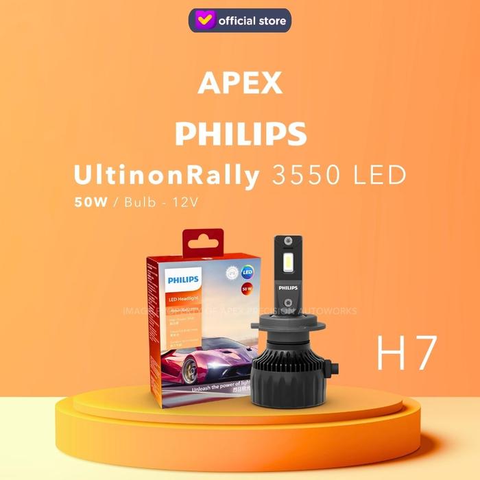 Gambar LAMPU MOBIL PHILIPS ULTINON RALLY 3550 - H7 6500K 50W dari APEX PRECISION AUTOWORKS Kota Tangerang Tokopedia