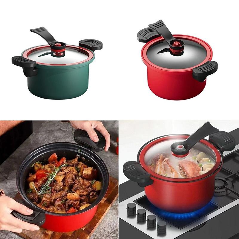zahars Đa chức năng 3,5L Nồi áp suất Không dính Đồ dùng nhà bếp Nồi cơm điện Nồi hầm Dụng cụ nấu ăn Nồi súp thịt Bếp ga cảm ứng