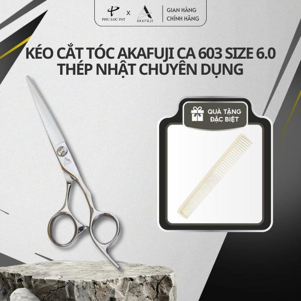  Kéo Cắt Tóc AKAFUJI CA Size 6.0 Lưỡi Thắng Thép Nhật Cao Cấp | Sản Xuất Và Phân Phối Bởi Phú Lộc Int 