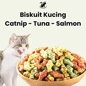 Biskuit Catnip Kucing - Biskuit Kucing - Cemilan Kucing - Snack Kucing - Biskuit Kucing Tuna - Makanan Kucing - Minara Cats Supply