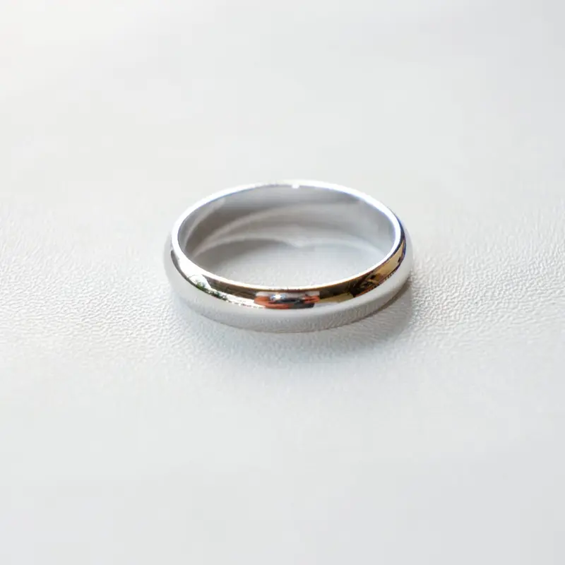 Cincin Titanium Silver Polos Anti Karat Tahan Lama - Aksesoris Rings Perhiasan 0