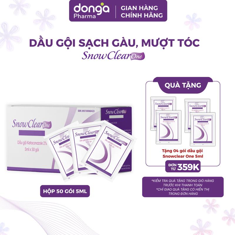 Dầu gội sạch gàu SnowClear One chiết xuất dầu dừa - Hộp 50 gói 5ml Dưỡng Tóc