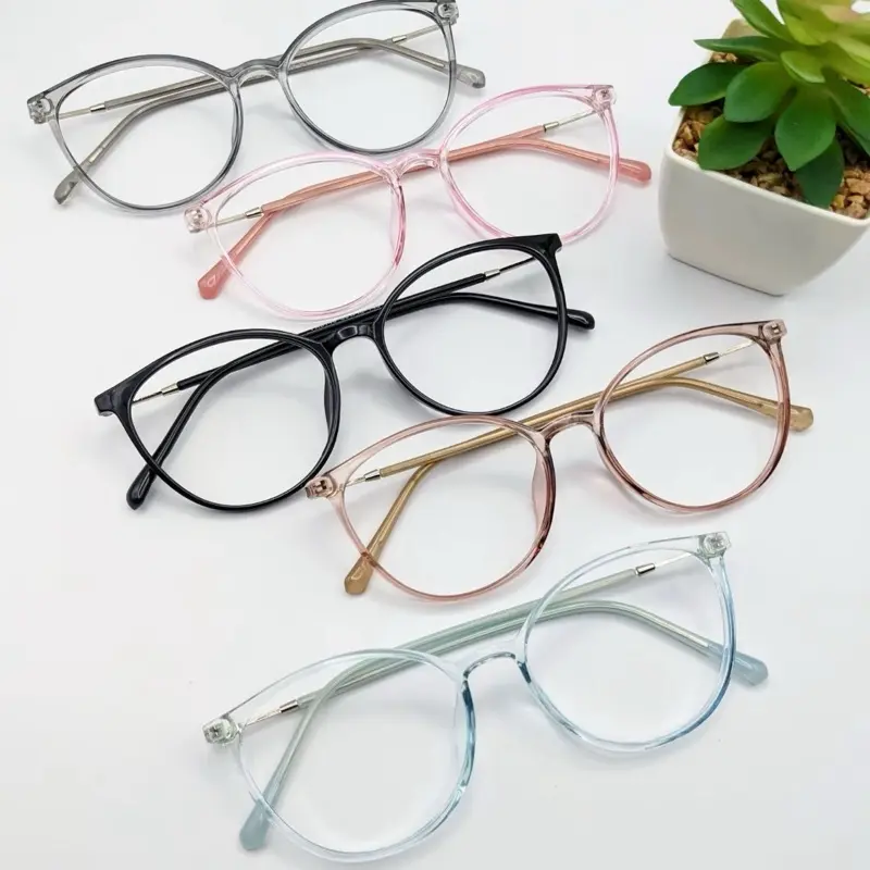 [ BELI 1 PCS KACAMATA MINUS GRATIS 1 PCS KACAMATA NORMAL RANDOM ] Kacamata Bulat Viral Unisexs Kode ZAF 8146 Lensa Blueray Bisa Riquest Minus Free Box Lap Dan Cairan Eyewear Glasses