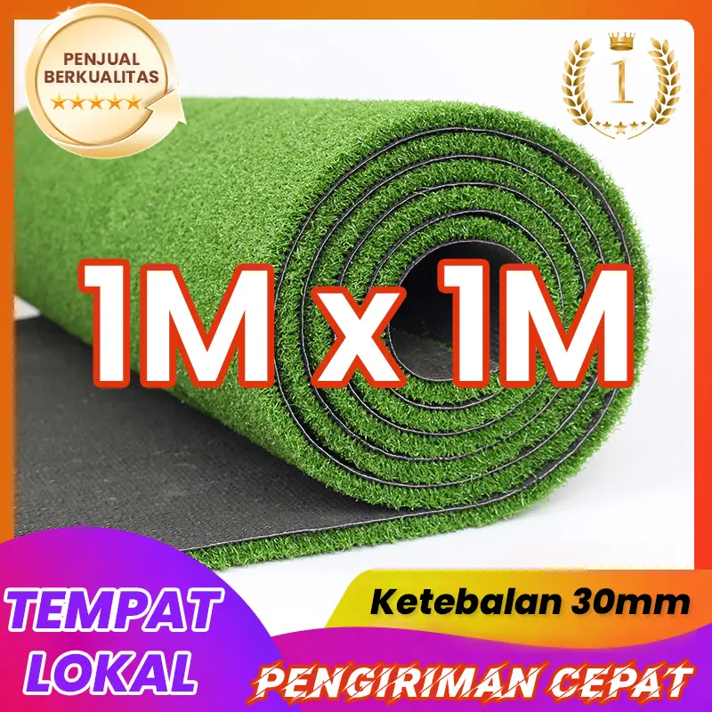 Swiss Rumput Sintetis Termurah Ukuran 100 Cm x 100 Cm Tebal 30mm Ideal untuk Dekorasi Indoor dan Outdoor rumput  properti Rumput Sintetis Backing Hitam Kualitas Premium rumput rumput  sintetis  dalam  rumah rumput  sintetis  outdoor  anti  air Rumput Sint