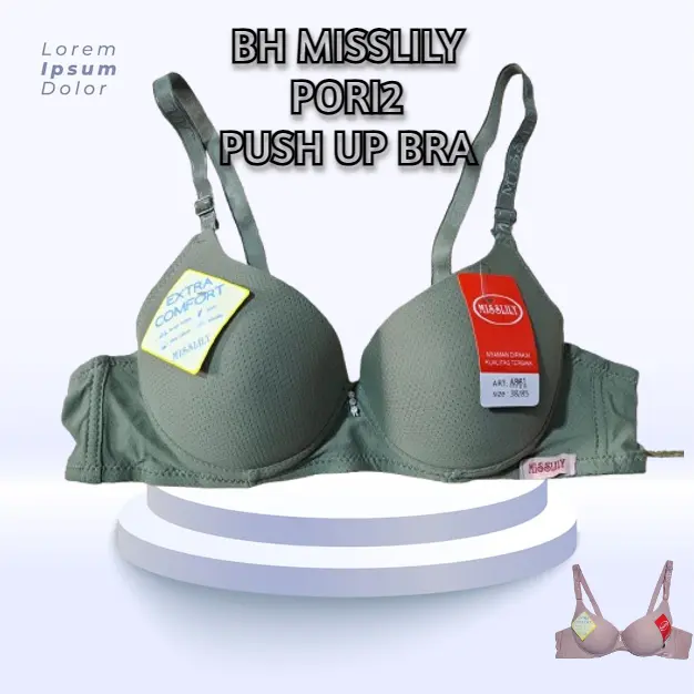 bh misslily pori2 push up bra  pakai kawat cup 861