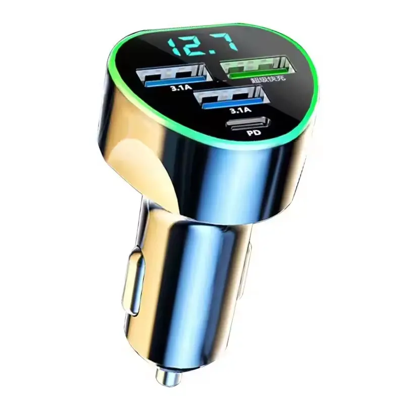 UYUXIO Car Charger Mobil 4In1 Super-Fast Charging 3 USB Port 4 A 350W - D31