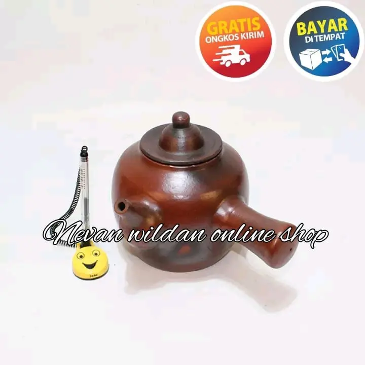 Teko Rebus Jamu Tanah Liat Kitchenware Natural Bakar Tea