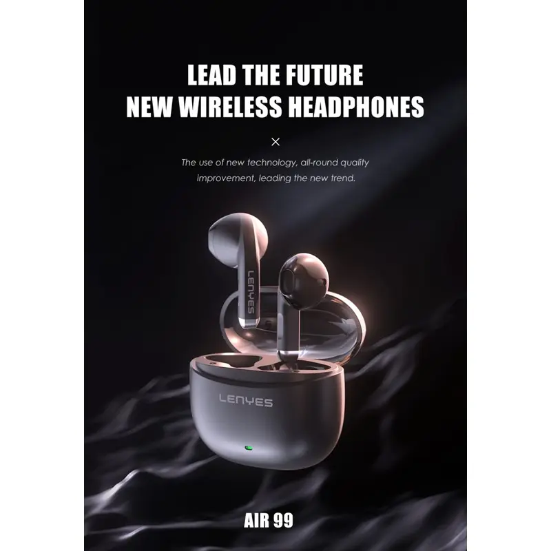LENYES AIR 99 Wireless Headset Bluetooth 5.3 Smart Touch Earphone Hifi Stereo Earbuds 4