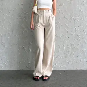 ORO PANTS Highwaist Loose Pants Trousers - Celana Anti Kusut Kekinian Kulot Wanita Bahan Semi Woll Panjang Bawahan Casual